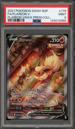 Pokemon Flareon V VMAX Premium Coll. Full Alt Art Promo SWSH179 PSA 9 Mint - Image 1