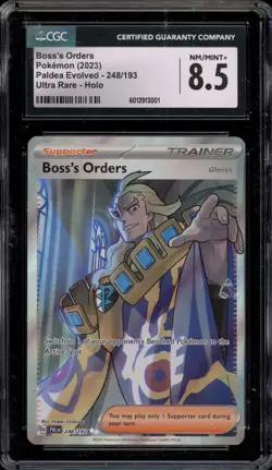 Pokemon Boss's Orders Paldea Evolved Ultra Rare #248 CGC 8.5 - Image 1