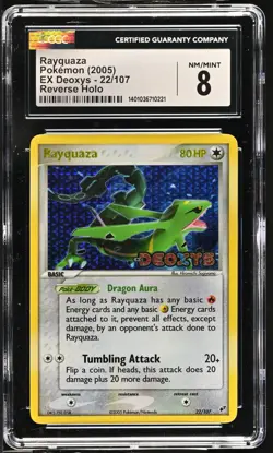Rayquaza Pokemon (2005) EX Deoxys - 22/107 Reverse Holo CGC 8 - Image 1