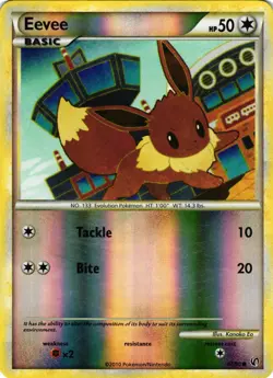 Pokemon TCG Eevee 47/90 Undaunted Reverse Holo VLP - Image 1