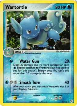 Pokemon TCG Wartortle 50/112 EX FireRed & LeafGreen Reverse Holo LP - Image 1