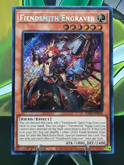Yu-Gi-Oh! Fiendsmith Engraver RA04-EN049 Secret Rare 1st Ed *Pack Fresh* - Image 3
