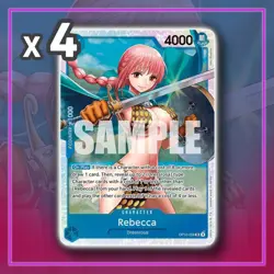 Rebecca OP10-058 Super Rare Royal Blood ONE PIECE TCG x4 - Image 1