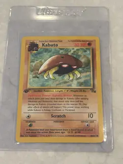 Kabuto 1st Edition Fossil Pokemon Card 50/62 LP Kabuto King🔥🔥 - Image 3