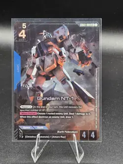 Gundam NT-1 GD03-001 LR+ Alternate Alt Art Steel Requiem CARD NM - Image 1