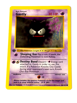 GHASTLY 50/102 1st edition shadowless Pokemon NM Condition Card - Image 1