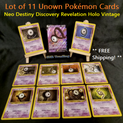 Pokemon Unown Lot 11 Cards Neo Destiny Discovery Revelation Holo Vintage NM-LP - Image 1