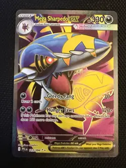 Mega Sharpedo ex 113/094 Holo Phantasmal Flames NM English - Pokemon - Image 1