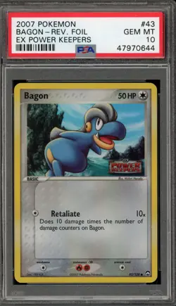 Pokemon Bagon EX Power Keepers Reverse Holo #43 PSA 10 Gem Mint - Image 1