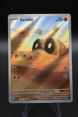 Pokemon TCG Sandile 216/198 SV01: Scarlet & Violet Base Set Holo NM - Image 1