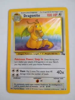 Dragonite 4/62 Holo Pokemon Card WOTC TCG Fossil Set Vintage Near MINT (NM) !!! - Image 3
