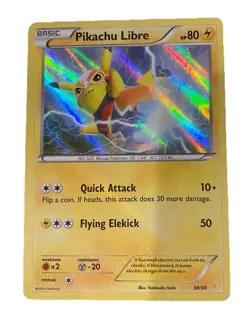 Pokemon Pikachu Libre 30/30 XY Trainer Kit Holo Basic 80 HP English Card - Image 1