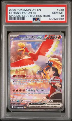 2025 Pokemon Ethan's Ho-Oh ex Destined Rivals Special Illustration Rare PSA 10 - Image 1