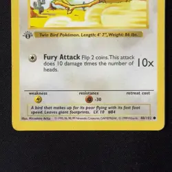 Doduo 48/102 Base Set Shadowless 1st Edition Pokemon Vintage 1999 English - Image 4
