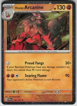 Pokemon Hisuian Arcanine - (Cosmos Holo) Rare Blister Exclusives 100/167 NM - Image 1