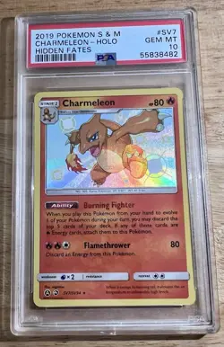 2019 pokemon chameleon hologram hidden fates psa 10 - Image 1