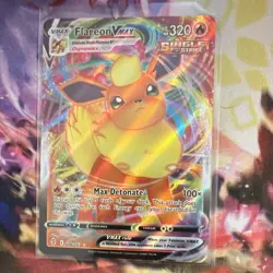 Pokemon Flareon VMAX Ultra Rare Holo Single Strike Evolving Skies 018/203 - Image 1