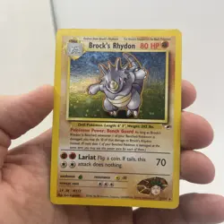 Pokemon TCG - Brock's Rhydon Gym Heroes 2/132 Holo Unlimited - LIGHTLY PLAYED - Image 2