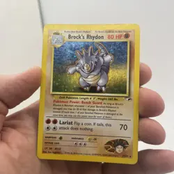 Pokemon TCG - Brock's Rhydon Gym Heroes 2/132 Holo Unlimited - LIGHTLY PLAYED - Image 3