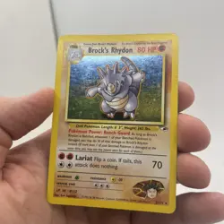Pokemon TCG - Brock's Rhydon Gym Heroes 2/132 Holo Unlimited - LIGHTLY PLAYED - Image 4