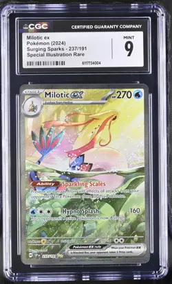 2024 Pokemon Milotic ex Surging Sparks 237/191 SIR CGC MINT 9 - Image 1