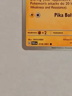 Pokemon TCG Paldean Fates Pikachu 018/091 Near Mint - Image 4