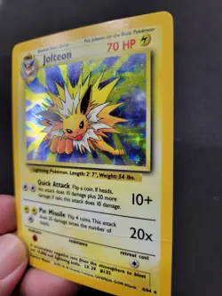 *Damaged* 1999 Pokemon Jolteon 4/64 Jungle Set Holo Unlimited - No Symbol Error - Image 5