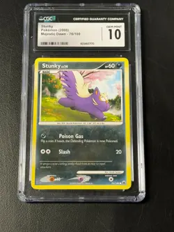 Stunkey 2008 Majestic Dawn 76/100 CGC 10 Pokemon (A) - Image 1