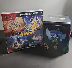 Pokemon Surging Sparks Booster Bundle With Collection Tin Sealed - Image 1