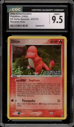 Pokemon Ditto [Charmander] EX Delta Species Reverse Holo #61 CGC 9.5 - Image 1