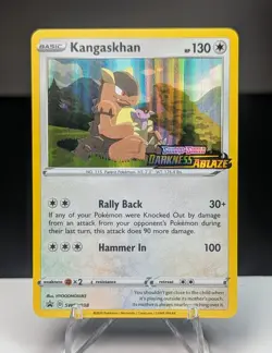 Pokemon Kangaskhan SWSH038 Black Star Promo Darkness Ablaze Stamp Holo - Image 1