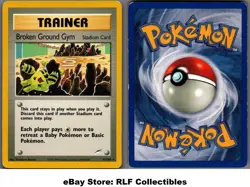 2002 Pokemon, Neo Destiny, #92/105 Broken Ground Gym, Rare - Image 1