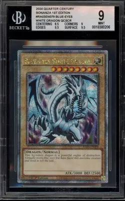 Yu-Gi-Oh! Blue-Eyes White Dragon Quarter Century Bonanza QCSCR RA03-EN079 BGS 9 - Image 1