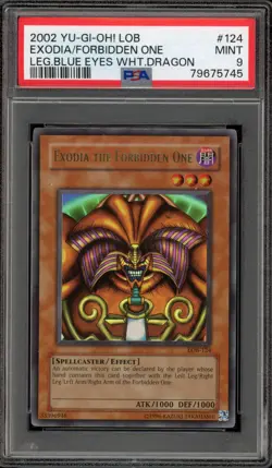 Yu-Gi-Oh! Exodia The Forbidden One Legend of Blue Eyes LOB-124 Original PSA 9 - Image 1