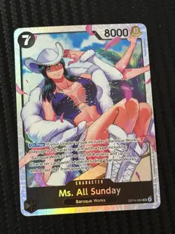 One Piece English Ms. All Sunday OP14-084 SR The Azure Sea's Seven (OP14) - Image 1