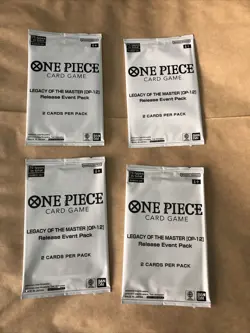 One Piece TCG: Legacy of the Master OP-12 Release Event SEALED X4 Packs - Image 1