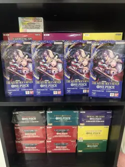 One Piece TCG: The Azure Sea's Seven Sleeved Booster OP-14 English Lot Of 4 - Image 1