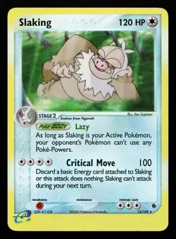 Slaking 12/109 Reverse Holo EX Ruby and Sapphire Pokemon Card - Image 1