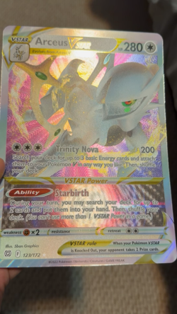 JUMBO Arceus VSTAR 123/172 Brilliant Stars Pokemon Card Near Mint NM - Image 2