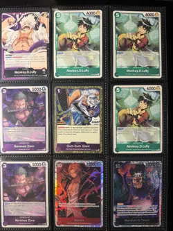One Piece Card Game HUGE Lot 360 Cards SR R UC C + Binder | Luffy Shanks Zoro - Image 1