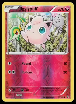 Jigglypuff 65/124 Common XY - Fates Collide Reverse Holo Pokemon Card - Image 1