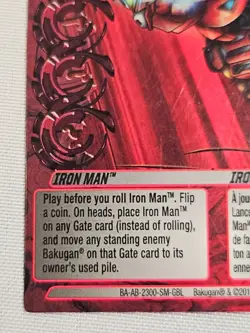BAKUGAN EVOLUTIONS COLLECTIBLE Marvel Iron Man Card 2011 - Image 3
