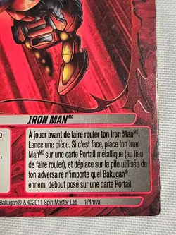 BAKUGAN EVOLUTIONS COLLECTIBLE Marvel Iron Man Card 2011 - Image 4