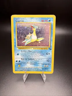 PORTUGUESE Lapras 10/62 Fossil 2000 Holo Rare WOTC Pokemon Card TCG - Image 1