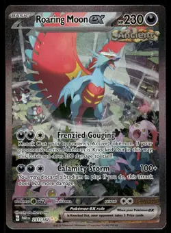 Pokemon Cards Roaring Moon ex 251/182 Paradox Rift Special Illustration Rare NM - Image 1