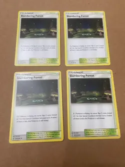 Pokemon Unified Minds Slumbering Forest 207/236 Cards 4x Playset x4 Uncommon LP - Image 1