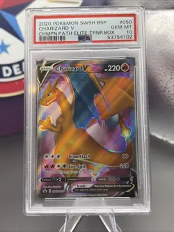 Charizard V SWSH050 SWSH: Sword & Shield Promo Cards Holo PSA 10 - Image 1