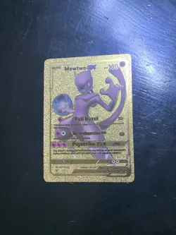 Mewtwo GX HP190 Full Burst Rare Gold Accent Foil Fan Art Cards - Image 2