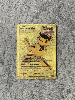 Mew VMax HP310 Cross Fusion Strike Rare Gold Accent Foil Fan Art Cards - Image 1