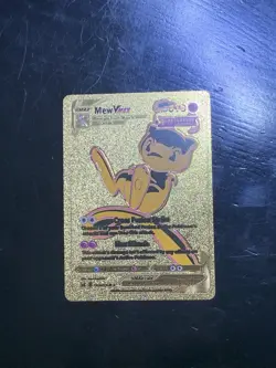 Mew VMax HP310 Cross Fusion Strike Rare Gold Accent Foil Fan Art Cards - Image 2